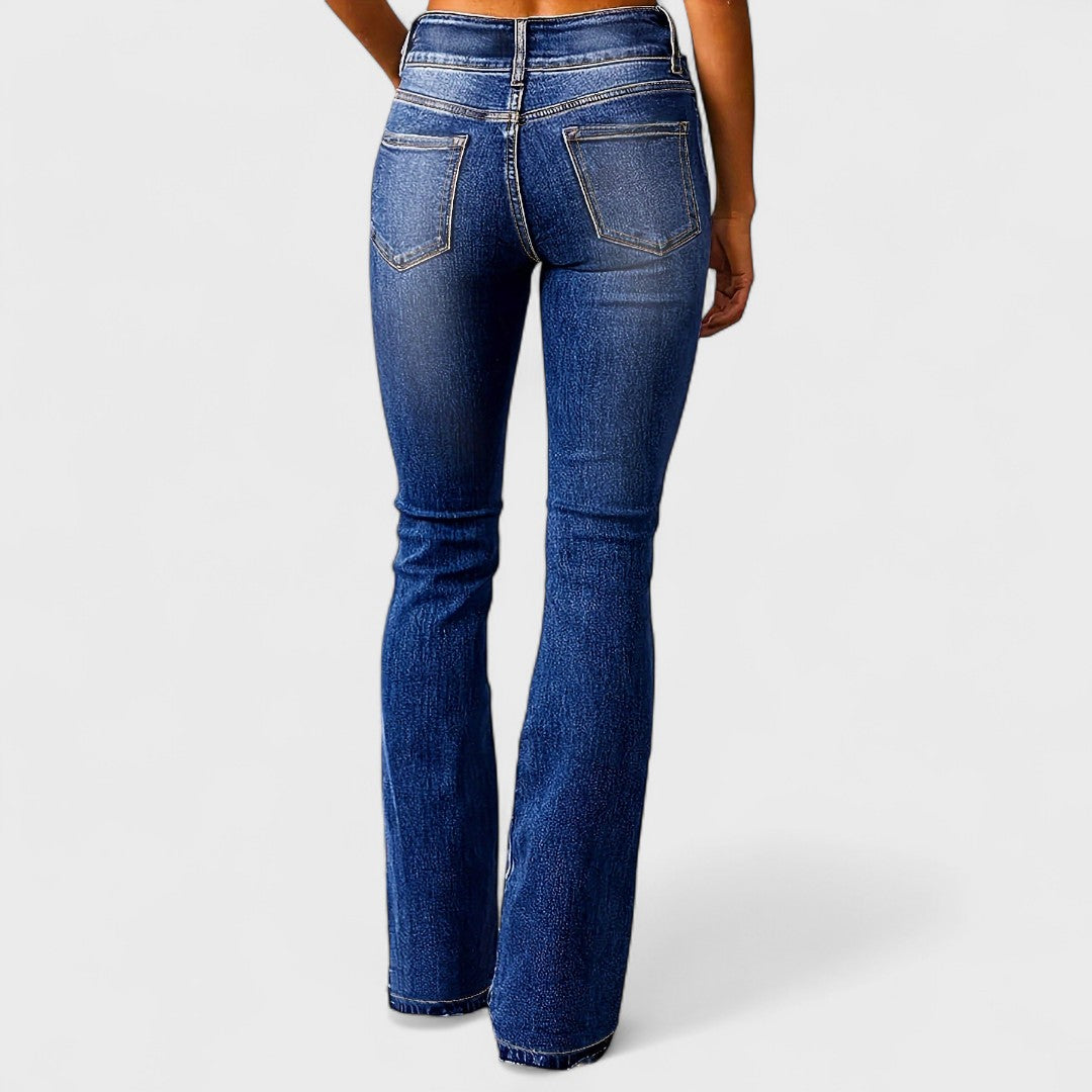 Marylène - Jeans a vita alta e gamba larga alla moda