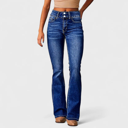 Marylène - Jeans a vita alta e gamba larga alla moda