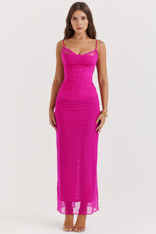 Aurelia | Netzkleid mit Spitze