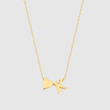 Collana con lettere a forma di cuore
