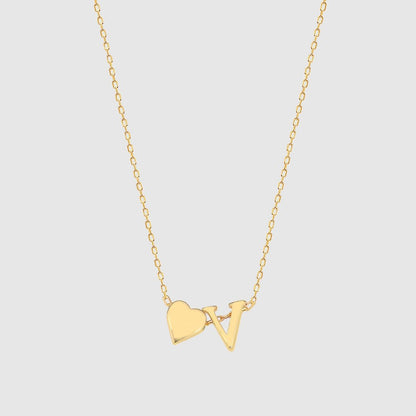 Collana con lettere a forma di cuore
