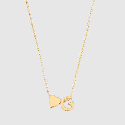 Collana con lettere a forma di cuore