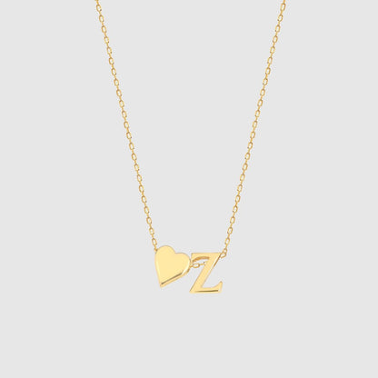 Collana con lettere a forma di cuore