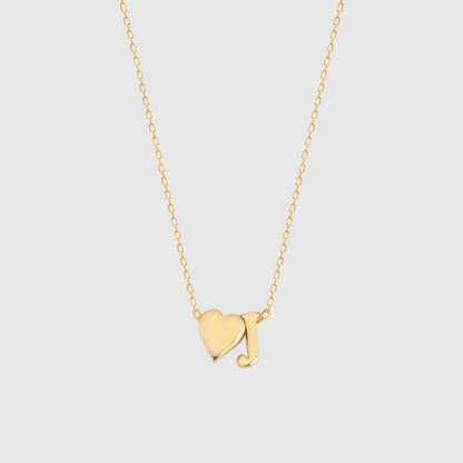 Collana con lettere a forma di cuore