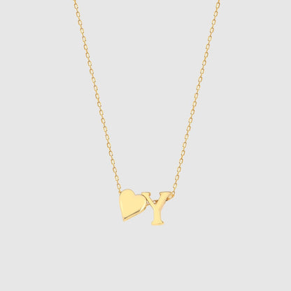 Collana con lettere a forma di cuore