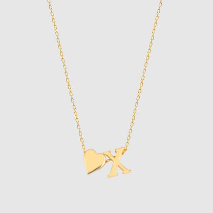 Collana con lettere a forma di cuore