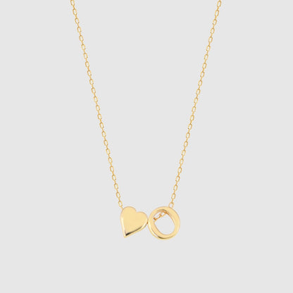 Collana con lettere a forma di cuore