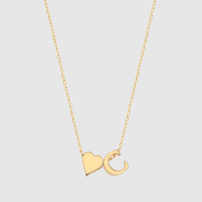 Collana con lettere a forma di cuore