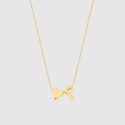 Collana con lettere a forma di cuore