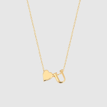 Collana con lettere a forma di cuore