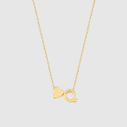 Collana con lettere a forma di cuore