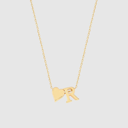 Collana con lettere a forma di cuore