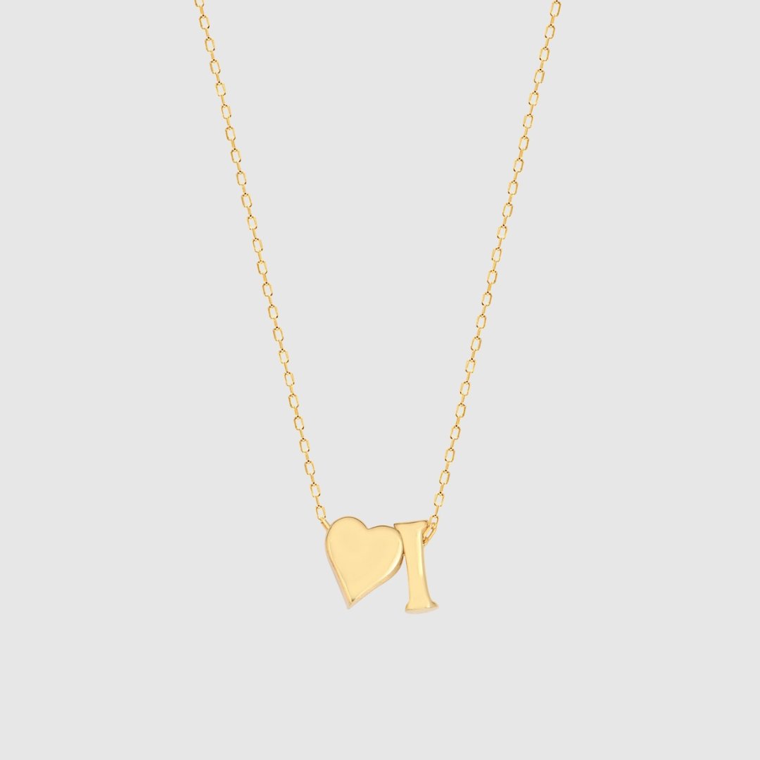 Collana con lettere a forma di cuore