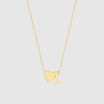 Collana con lettere a forma di cuore