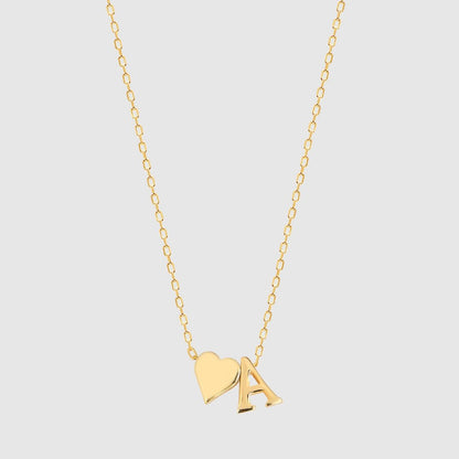 Collana con lettere a forma di cuore
