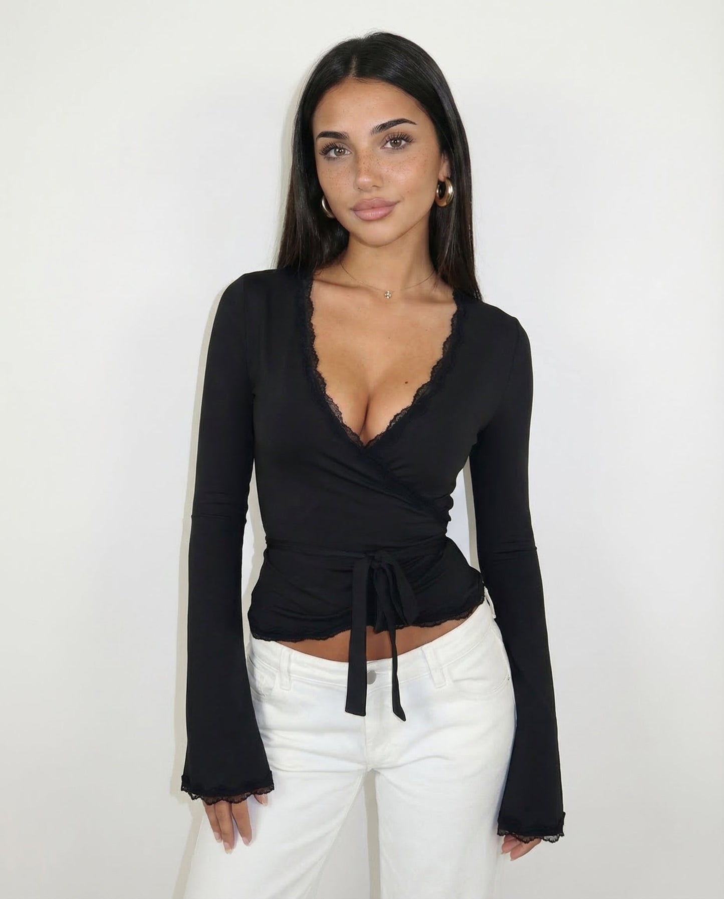 ARIA | Top in pizzo avolgente