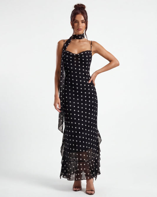 Abito Valentina – Maxi Elegant mit Punkten