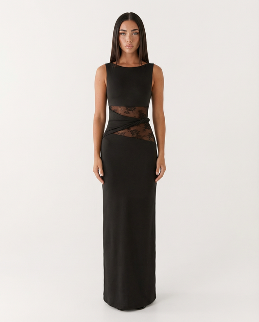 Maxi Abito in Pizzo Illusione