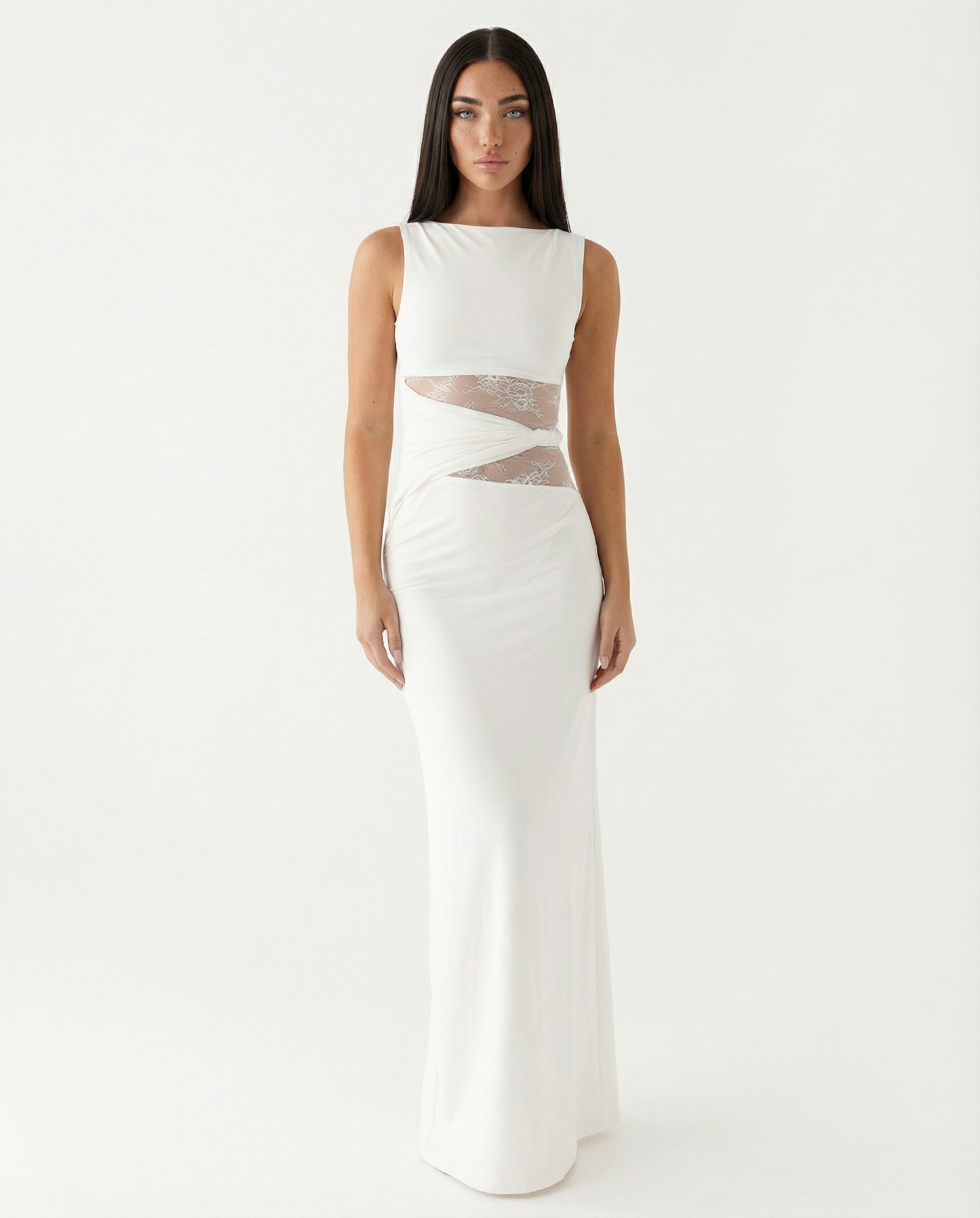 Maxi Abito in Pizzo Illusione