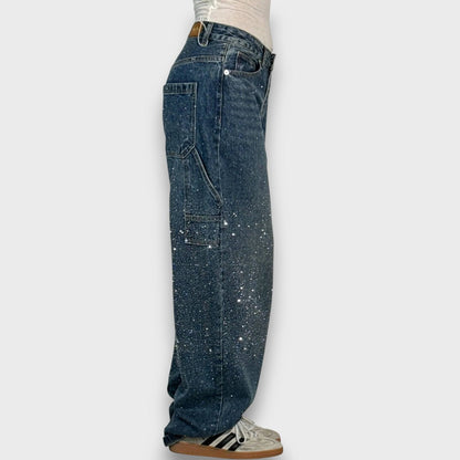 Nolene – Jeans con finitura lucida e carattere urbano