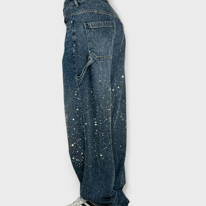 Julia - Jeans Carpentiere alla Moda con Glitter