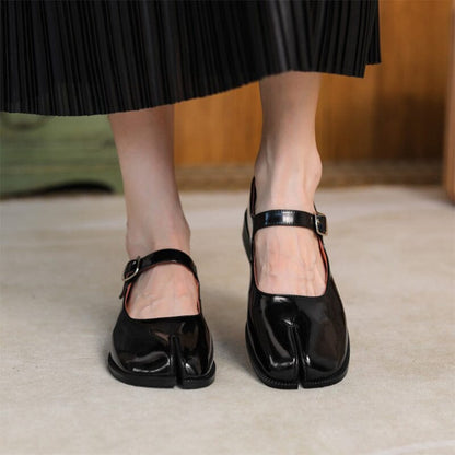 Scarlett&Claire™| Martha Mary Janes in Pelle