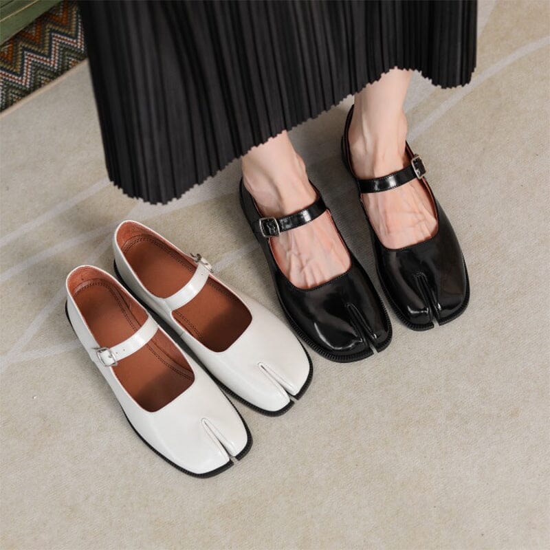 Scarlett&Claire™| Martha Mary Janes in Pelle