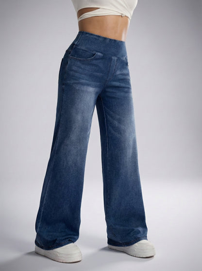 Pantaloni larghi con controllo dell'addome
