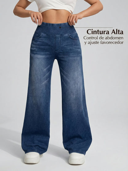 Pantaloni larghi con controllo dell'addome