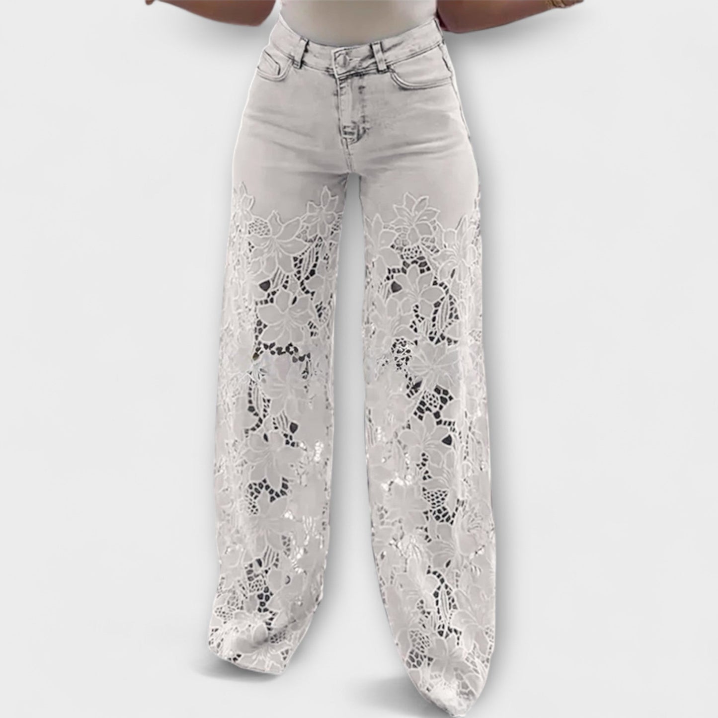 Jeans Trendy en Pizzo Patchwork